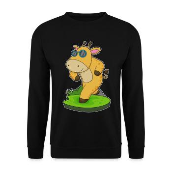 Jogging Girafe Jogging Sport - Sweat-shirt Unisexe - noir - Devant - Alina (178cm) & Michal (187cm)