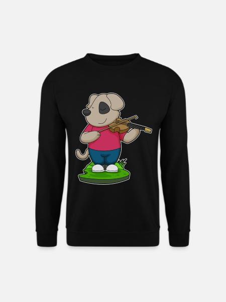 Dog Musician Violin Music - Unisex Sweatshirt - black