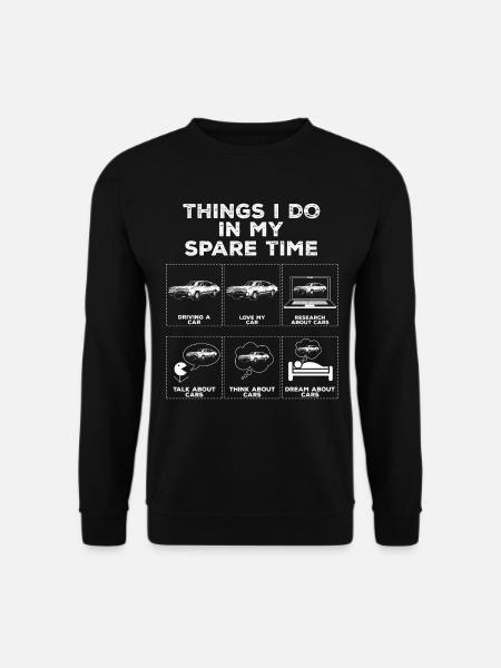 Dinge in meiner Freizeit Auto Liebhaber Geschenk - Unisex Pullover - Schwarz