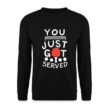 Vous venez d’être servi - Sweat-shirt Unisexe - noir - Devant - Alina (178cm) & Michal (187cm)