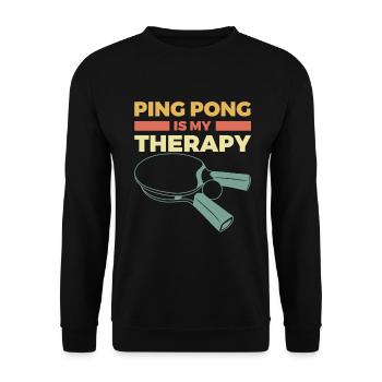 Table tennis player quote - Unisex Sweatshirt - black - Front - Alina (178cm) & Michal (187cm)