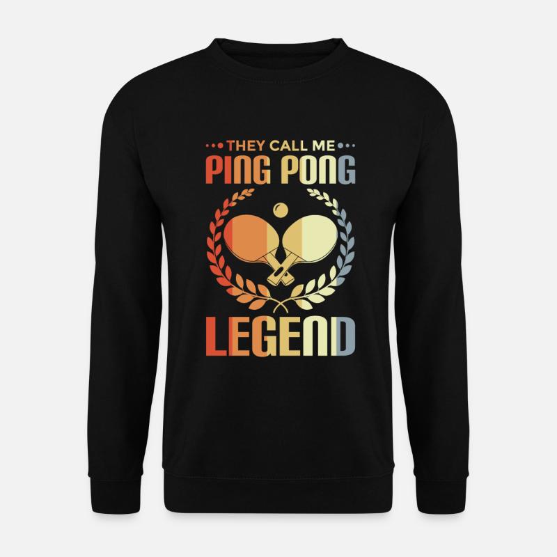 Tischtennisspieler Witz - Unisex Pullover - Schwarz
