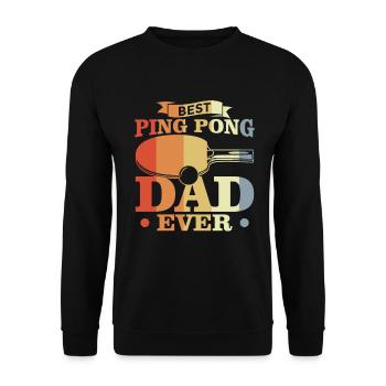 Ping Pong Papa - Unisex Pullover - Schwarz - Vorne - Alina (178cm) & Michal (187cm)