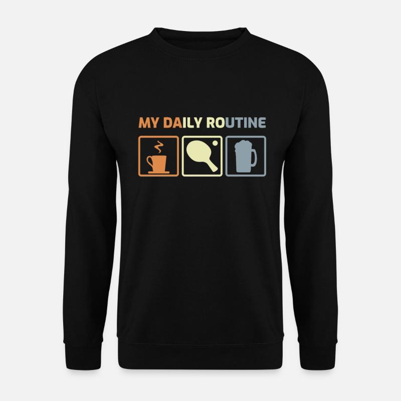 Kaffee Tischtennis Bier - Unisex Pullover - Schwarz