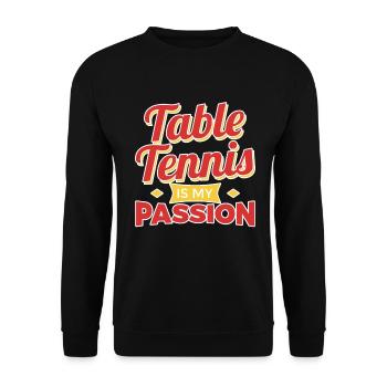 Tischtennis Motivation - Unisex Pullover - Schwarz - Vorne - Alina (178cm) & Michal (187cm)
