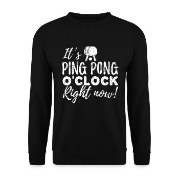 It's Ping Pong o'Clock - Unisex Pullover - Schwarz - Vorne - Alina (178cm) & Michal (187cm)