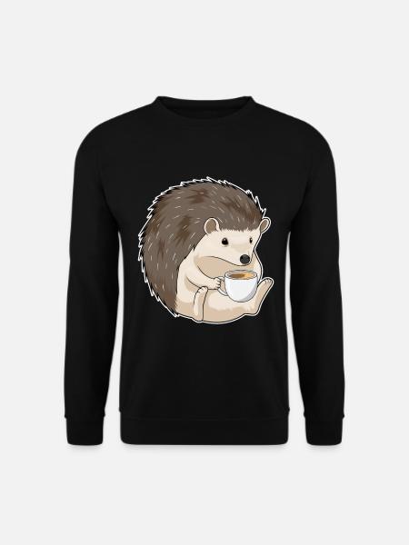 Hedgehog cup of coffee - Unisex Sweatshirt - black