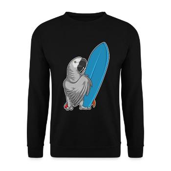Parrot surf board Summer - Sweat-shirt Unisexe - noir - Devant - Alina (178cm) & Michal (187cm)