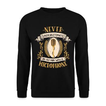 Chanteur Musiciens Chant Microphone Cadeau - Sweat-shirt Unisexe - noir - Devant - Alina (178cm) & Michal (187cm)