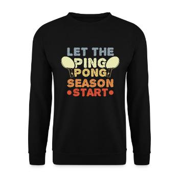Tischtennisspieler - Unisex Pullover - Schwarz - Vorne - Alina (178cm) & Michal (187cm)