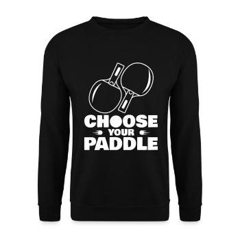 Table tennis player quote - Unisex Sweatshirt - black - Front - Alina (178cm) & Michal (187cm)