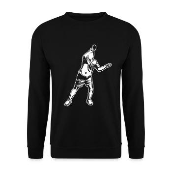 Table tennis player - Unisex Sweatshirt - black - Front - Alina (178cm) & Michal (187cm)