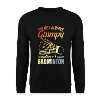 Mürrischer Badmintonspieler - Unisex Pullover - Schwarz - Vorne - Alina (178cm) & Michal (187cm)