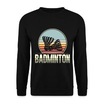 Badminton - Unisex Sweatshirt - black - Front - Alina (178cm) & Michal (187cm)