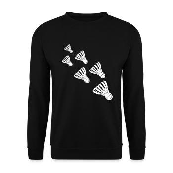 Badminton - Unisex Sweatshirt - black - Front - Alina (178cm) & Michal (187cm)