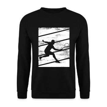 Badminton - Unisex Sweatshirt - black - Front - Alina (178cm) & Michal (187cm)