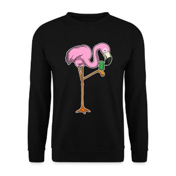 Flamingo popsicles - Unisex Sweatshirt - black - Front - Alina (178cm) & Michal (187cm)
