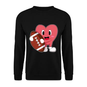 Sport de football cardiaque - Sweat-shirt Unisexe - noir - Devant - Alina (178cm) & Michal (187cm)