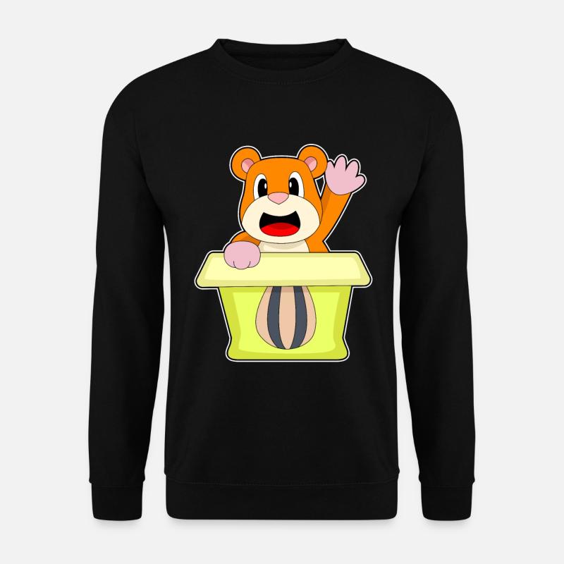 Hamster Karton - Unisex Pullover - Schwarz
