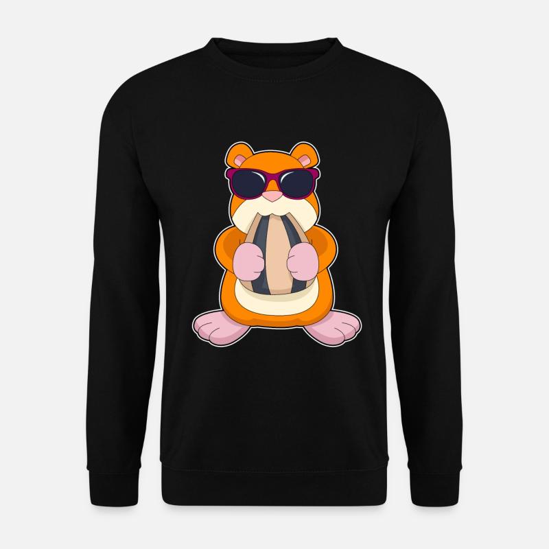 Hamster Sunglasses - Unisex Sweatshirt - black