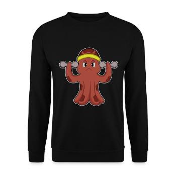 Octopus Fitness Dumbbells Sports - Sweat-shirt Unisexe - noir - Devant - Alina (178cm) & Michal (187cm)