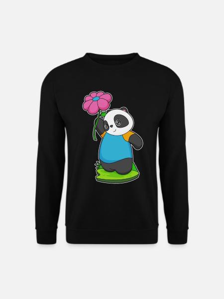 Fleur de panda - Sweat-shirt Unisexe - noir