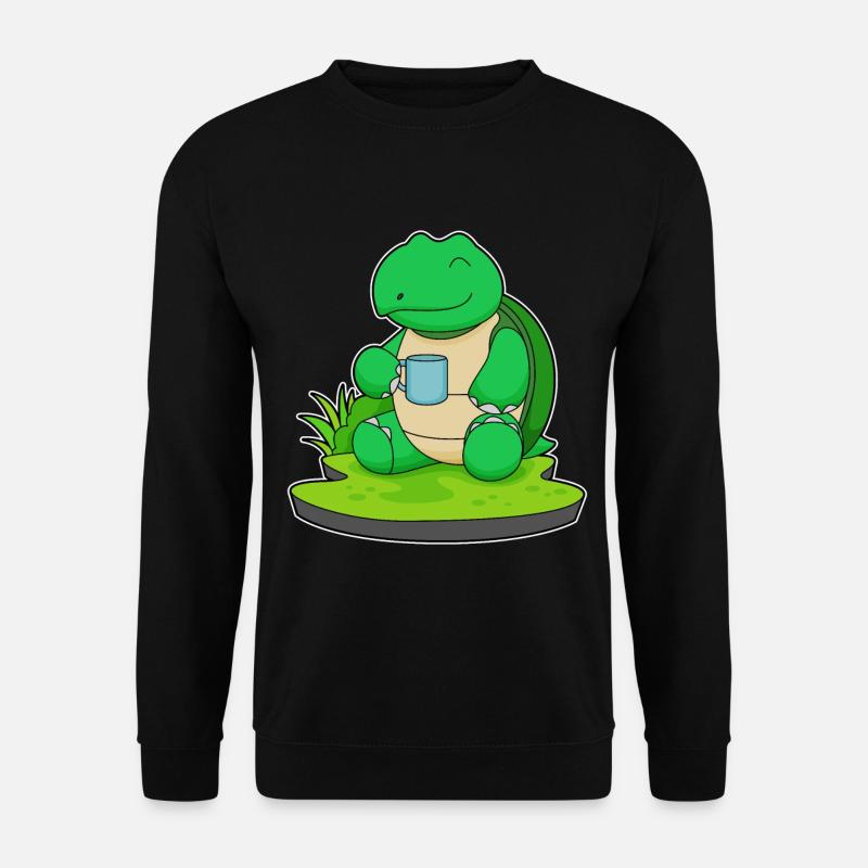 Schildkröte Becher - Unisex Pullover - Schwarz