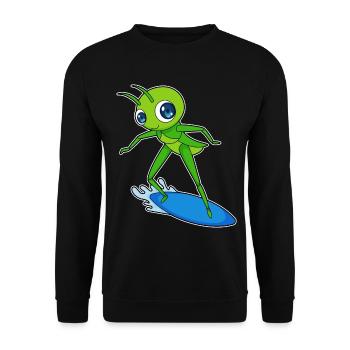 Été de surf Caterpillar Surf - Sweat-shirt Unisexe - noir - Devant - Alina (178cm) & Michal (187cm)