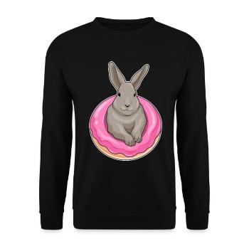 Beignet de lapin - Sweat-shirt Unisexe - noir - Devant - Alina (178cm) & Michal (187cm)