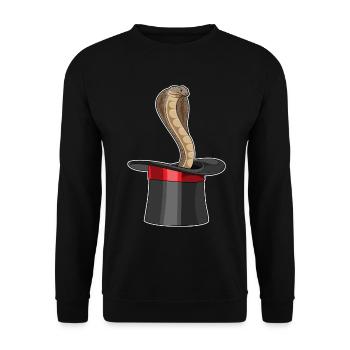 Snake Wizard Cylinder - Unisex Sweatshirt - black - Front - Alina (178cm) & Michal (187cm)