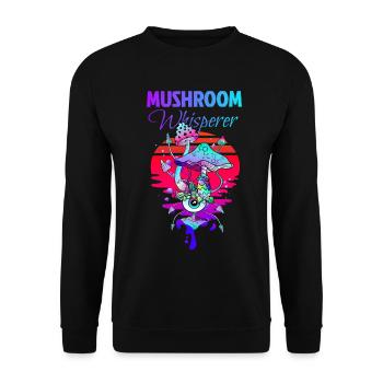 Mushroom Whisperer Magic Mushrooms - Unisex Sweatshirt - black - Front - Alina (178cm) & Michal (187cm)