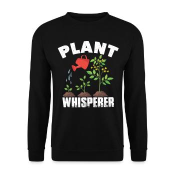 plants whisper garden gardener gardening gardening - Unisex Sweatshirt - black - Front - Alina (178cm) & Michal (187cm)