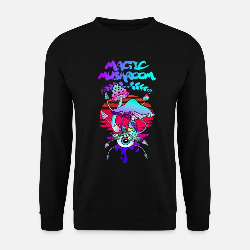 Magic Mushrooms Psychedelic Sunset - Unisex Sweatshirt - black