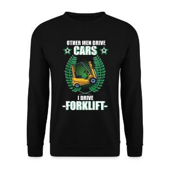 Forklift Forklift Forklift Driver Logistics Occupation - Unisex Sweatshirt - black - Front - Alina (178cm) & Michal (187cm)
