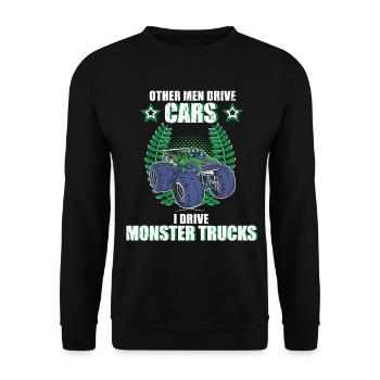 Monster Trucks Monster Truck Offroad Gift - Unisex Sweatshirt - black - Front - Alina (178cm) & Michal (187cm)