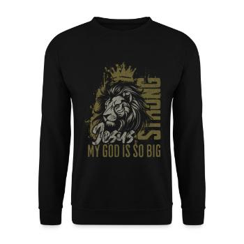 Lion's Crown Jesus Great Faith - Unisex Sweatshirt - black - Front - Alina (178cm) & Michal (187cm)