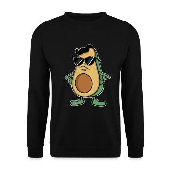 Avocado Sonnenbrille Cool Lustig - Unisex Pullover - Schwarz - Vorne - Alina (178cm) & Michal (187cm)