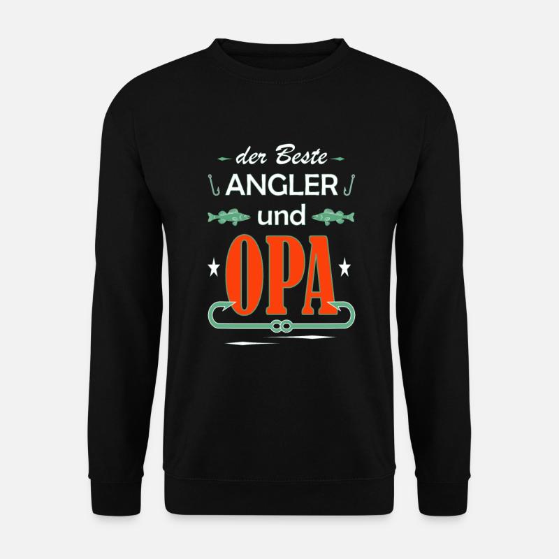 Beste Angler und Opa - Unisex Pullover - Schwarz