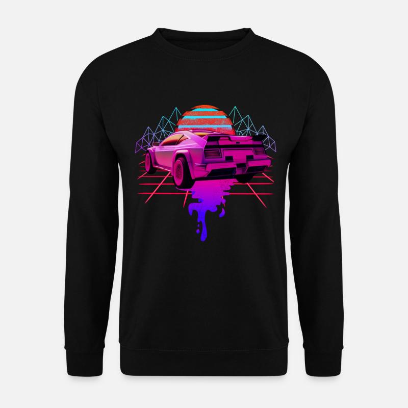 Retro Wave Racing Supercar - Unisex Sweatshirt - black