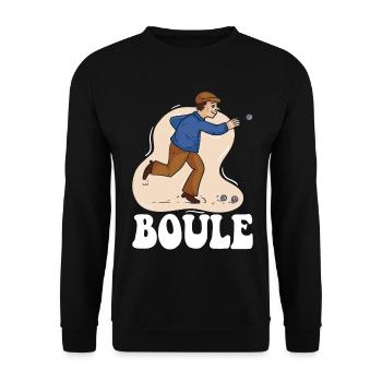 Boule player Boule ball for boules petanque boules - Unisex Sweatshirt - black - Front - Alina (178cm) & Michal (187cm)