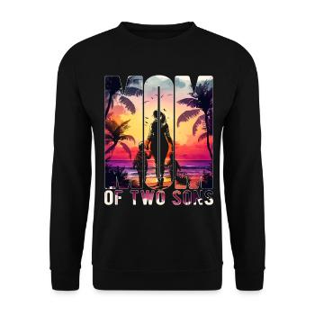Mère avec deux fils Fête des mères Plage Maman Enfant - Sweat-shirt Unisexe - noir - Devant - Alina (178cm) & Michal (187cm)