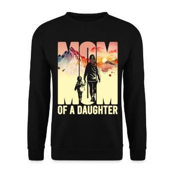 Mère avec une fille Fête des mères Montagnes Maman Enfant - Sweat-shirt Unisexe - noir - Devant - Alina (178cm) & Michal (187cm)