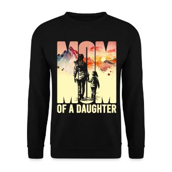 Mère avec une fille Fête des mères Montagnes Maman Enfant - Sweat-shirt Unisexe - noir - Devant - Alina (178cm) & Michal (187cm)