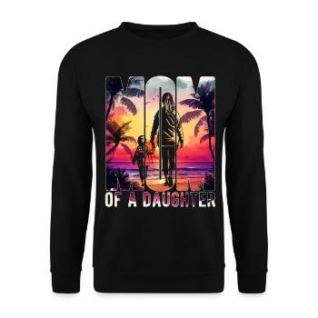 Mère avec une fille Fête des mères Maman à la plage - Sweat-shirt Unisexe - noir - Devant - Alina (178cm) & Michal (187cm)