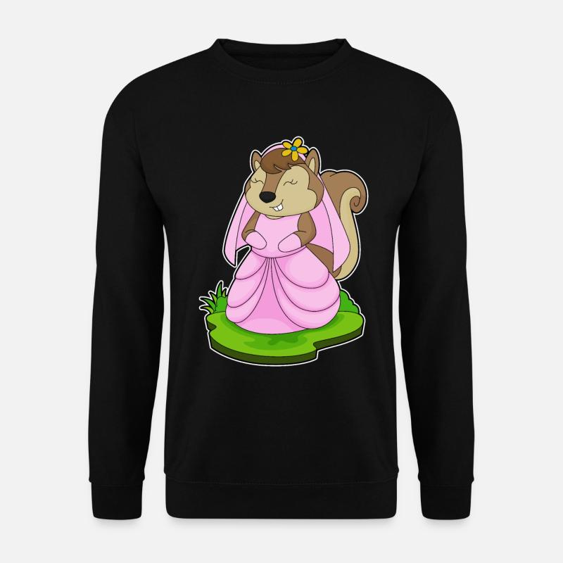 Mariage de fleurs de mariée d’écureuil - Sweat-shirt Unisexe - noir