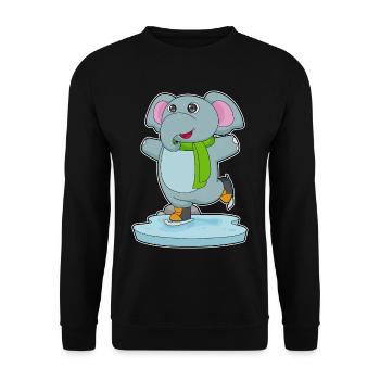 Patins à glace éléphants - Sweat-shirt Unisexe - noir - Devant - Alina (178cm) & Michal (187cm)
