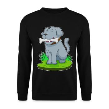 Os de chien - Sweat-shirt Unisexe - noir - Devant - Alina (178cm) & Michal (187cm)