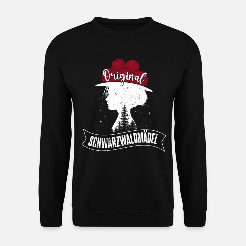 Original Schwarzwaldmädel Schwarzwald Bollenhut - Unisex Pullover - Schwarz