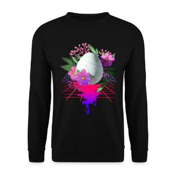 Easter Egg Flowers Art Retro Wave - Sweat-shirt Unisexe - noir - Devant - Alina (178cm) & Michal (187cm)