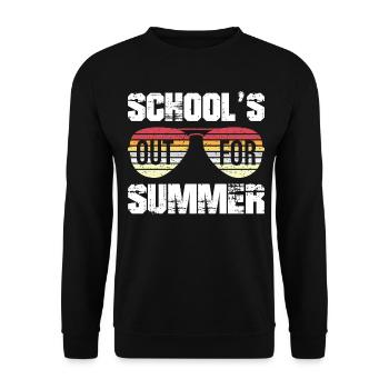 Schools Out For Summer Retro Vintage Style Summer - Unisex Sweatshirt - black - Front - Alina (178cm) & Michal (187cm)